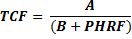 Equation TCF = A / (B + PHRF)