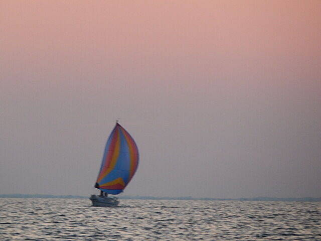 Blue Heaven Close Reaching under Spinnaker